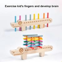Wooden Stacking Building Toys，Montessori Educational Toys for Boys and Girls Exercise Kid's Hands-on Ability and Concentration - details 4