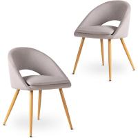 Pack de 2 sillas Acolchadas y tapizadas en Tela para salón, Comedor o Dormitorio - details 0