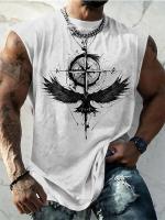 Camiseta sin mangas con estampado de animales para hombre, chaleco con estampado 3D de animales, ropa deportiva diaria, cuello redondo - details 4