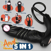 Masajeador de próstata para hombre, vibrador Anal, vibración de empuje, 7 modos con anillo para pene, tapón Anal, Juguetes sexuales anales - details 1