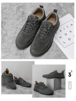 Zapatillas de deporte de cuero para hombre, zapatos informales para caminar al aire libre, fondo suave para las cuatro estaciones - details 22