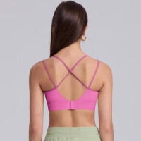Sujetador de yoga para mujer, ropa de pilates a prueba de golpes de alta intensidad, con correas cruzadas absorbentes de golpes para gimnasio - details 8