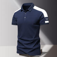 Polos de Verano de Algodón 100% Camiseta de Cuello Elegante para Hombres Manga Corta Alta Calidad - details 2