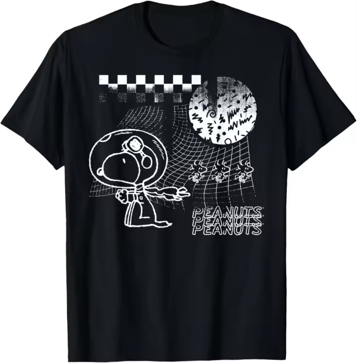 Camiseta de Moda para Hombres Snoopy Space Psych Psychoterapia Espacial - 1