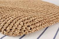 Bolso tejido hecho a mano con borla elegante coreana, vacaciones en la playa, bolso de hombro versátil de gran capacidad, moda - details 11