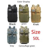 Mochila Deportiva Impermeable para Senderismo, Morral para Pesca, Caza, Acampada, Excursionismo, Bolsa Militar, Exteriores, Táctica, 50 L, Nailon de 1000D - details 3