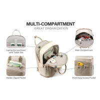 Mochila diaria para mujer con puerto de carga USB, impermeable, bolsa para ordenador portátil para deportes al aire libre - details 2