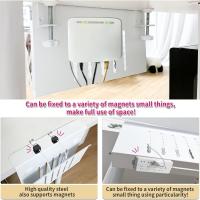 Bandeja para ordenador portátil sin taladro debajo del escritorio, lados de mesa ajustables para ahorrar espacio, soporte para ordenador portátil, carga, refrigeración, acceso rápido - details 6