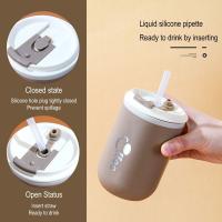 Taza de café de acero inoxidable de 16,9 oz, frasco de vacío de viaje a prueba de fugas, taza aislada, leche, té, botella de agua con tapa, 500ml - details 5