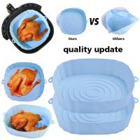 Freidora de aire de 1 piezas, olla de silicona para Pizza, pollo frito, sartén con calefacción, cesta para hornear, bandeja de cocina portátil, accesorios - details 1