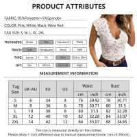 Camiseta de Mujer sin Mangas de Encaje con Cuello en V Ajuste Perfecto, Ropa de Alta Gama - details 3