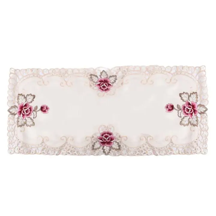 Mantel impermeable bordado para restaurante de jardín europeo, decoración del hogar, fiesta de boda, 40x85cm - 1