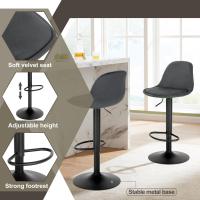 Juego de 2X Taburete Giratorio Taburete Alto de Metal con Altura Ajustable entre 60,5 y 82 cm - details 26