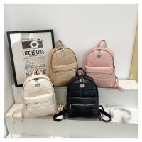 Mochila de Cuero Suave Versátil Retro Nueva Edición Coreana 2024 Bolso de Viaje de Moda Prism para Mujeres - details 2