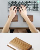 Reposamuñecas de madera de nogal, teclado mecánico Rainy75, alfombrilla para ratón con reposamanos, teclado antiestrés de madera maciza personalizado, accesorios de oficina - details 0