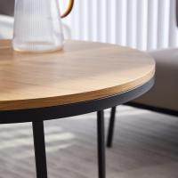 Conjunto de Mesa de Centro Redondo de Madera Tables de Café y Té-Claro - details 4