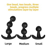 Juego de cuentas grandes y pequeñas de silicona, tapón Anal portátil, masaje de próstata, punto G, juguete sexual para hombre y mujer - details 2
