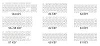 MAIMOOO-teclas de pudín ruso translúcidas OEM PBT, 117/141 teclas para teclados mecánicos de juego, 84/87/96/98/104 - details 2