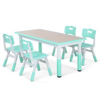 AuAg Juego de mesa multiactividad para niños de 5 piezas, escritorio de estudio para niños, juego de sillas de escritorio para niños, juego de mesa y 4 sillas para niños, altura ajustable - details 9