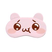 1 unidad de mascarilla de algodón con dibujos de cara para dormir, bonita y divertida cubierta para los ojos, mascarilla para dormir, banda para los ojos para descanso de viaje, parche para sombra de ojos para niños, venda para los ojos - details 0