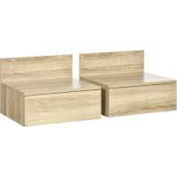 2 Mesitas de Noche Flotantes Mesitas de Noche para Dormitorio con Cajón Mesas de Noche para Habitación Salón Hogar 43x36,5x30,5 cm Blanco - details 9