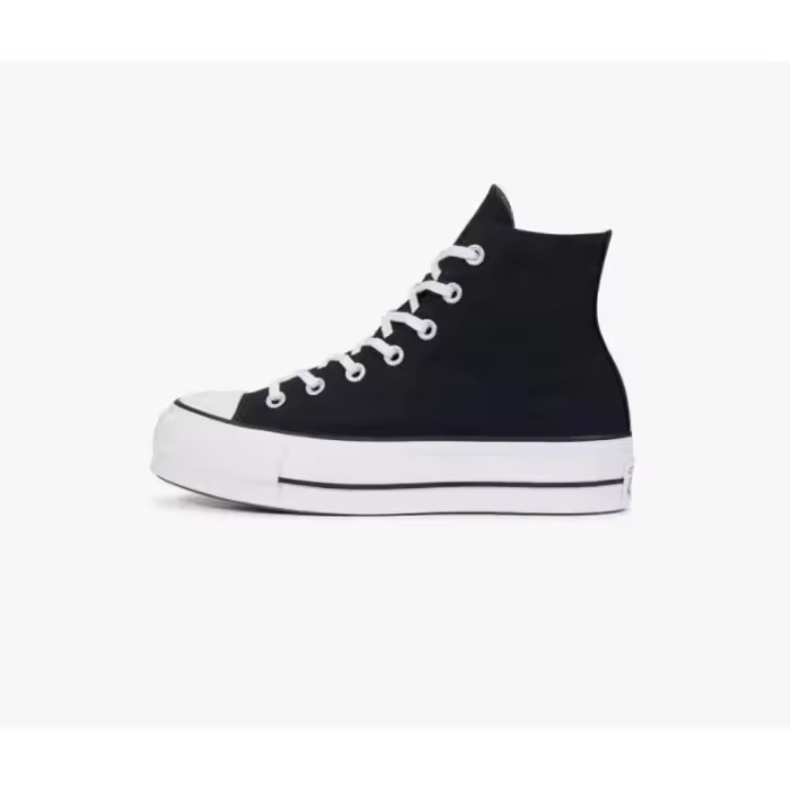 Buroalma Zapatillas Plataforma Chuck Taylo All-Star Plataforma bota Blanca. |     Clásicas y elegantes |     Estilo Urbano Retro - 1