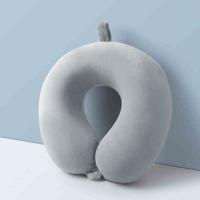 Almohada portátil de viaje en forma de U de doble cara con bolsa de almacenamiento, cojín de soporte para el cuello, cómodo Protector de cuello lavable para dormir - details 5