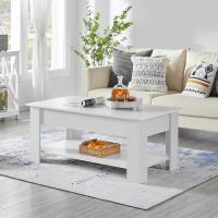 Mesa de Café Elevable y Extensible con Revistero 98x50x(41,8-56) cm Mueble para Sala de Estar y Comedor - details 46