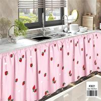 Cortina corta de Lababo para cocina, cortina de Lababo, decoración de cocina, cortina de belleza para Lababo, curva corta - details 7