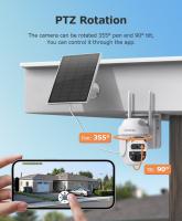 Cámara Solar SHIWOJIA 3MP POTA Wireless 4G SIM Visión Nocturna Cámara de Seguridad PTZ - details 6