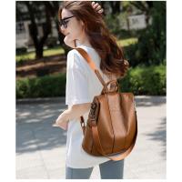 Mochila De Piel antirobo para Mujer, vintage Bolso de Hombre, mochila Viaje Alta capacidad, - details 3