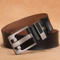 Cinturón de piel de vaca auténtica para hombre, cinturón vintage de piel de vaca con hebilla, 100, 110, 120, 130, 140, 150, 160, 170cm - details 2