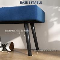 Taburete de Cama Multifuncional Moderno Banco de Acero con Cojín 120kg de Carga - details 22