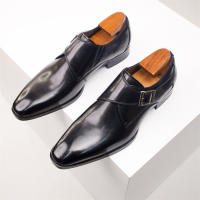 Zapatos de cuero con hebilla de monje, zapatos de vestir para hombre de negocios, zapatos de cuero estilo británico para hombre - details 21
