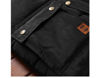 Abrigos informales sin mangas de lana de algodón gruesos y cálidos acolchados para hombre, chaquetas de trabajo, moda de invierno - details 18