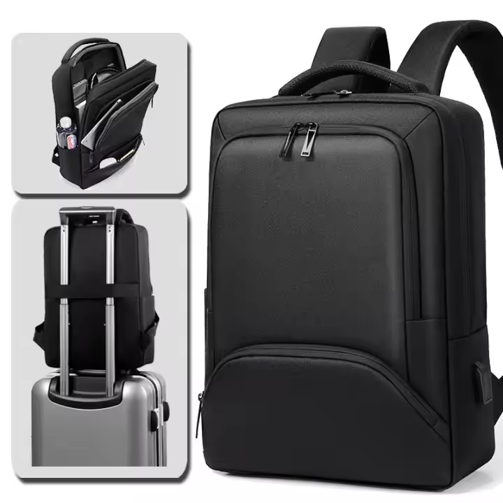 Bolso bandolera de negocios para hombre, bolso de hombro impermeable con compartimento para ordenador portátil, puerto de carga USB, tela Oxford de alta calidad, logotipo impreso de viaje - 1