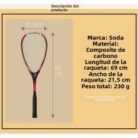 Raqueta de Squash Profesional Fangcan Aluminio con Fibra de Carbono Ideal para Entrenamiento Deportivo y Principiantes con Bolsa de Llevado - details 3