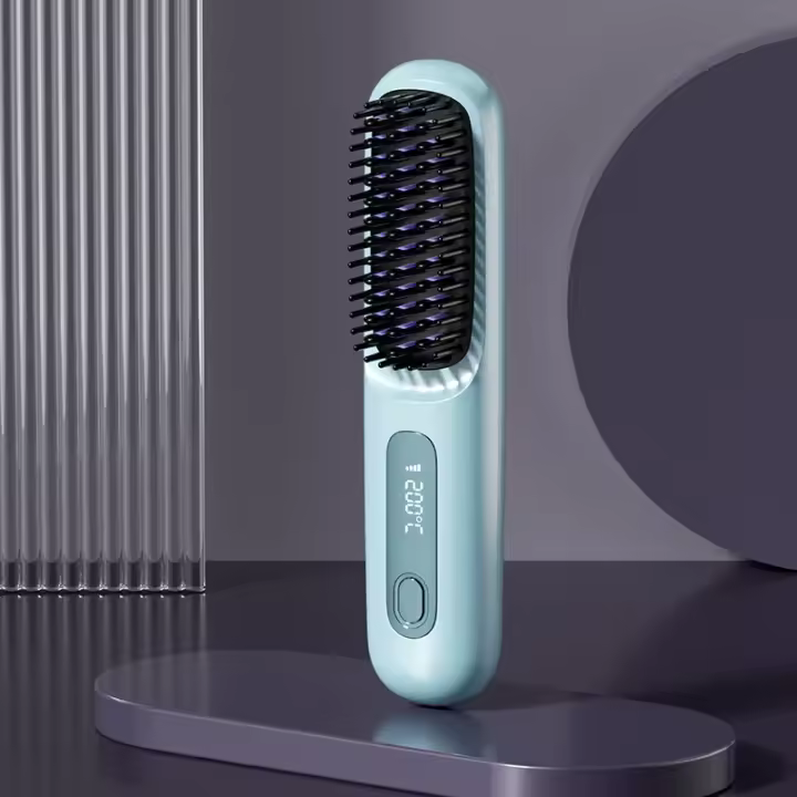 Plancha de Pelo Inalámbrica para Mujer Control de Temperatura de 3 Niveles, Cuidado de Iones Negativos, Antescalduras, Carga USB con Pantalla LED, Diseño Portátil para el Hogar y los Viajes, Regalo Perfecto - 1