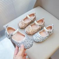 Zapatos de cuero con diamantes de imitación brillantes para niñas, zapatos de cristal para niñas, zapatos planos de vestir para niñas, fiesta de boda, perlas, abalorios ostentosos - details 4