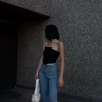 BUNO-Camiseta sin mangas Irregular para mujer, Tops de tubo con cremallera y espalda descubierta, chaleco gótico con hombros descubiertos para verano - details 5