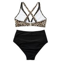 Bikini de Cintura Alta para Mujer 2024 Traje de Baño de Rayas con Cuello en V - details 16