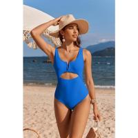 Bañadores de una pieza para mujer, traje de baño con Control de barriga, Monokini de cintura alta con cuello en V, 2024 - details 10