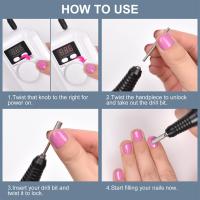 Máquina de pulido de uñas eléctrica KADS 30000RPM portátil recargable herramientas de salón de belleza para uñas de gel de acrílico DIY - details 1