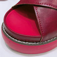 Sandalias de rebote con correa cruzada para mujer, zapatillas de cuero PU antideslizantes, Vintage, Verano - details 7