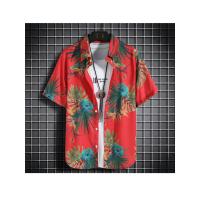 Ropa de playa para hombre, conjunto de 2 piezas, camisa hawaiana y pantalones cortos de secado rápido, ropa de moda para hombre, trajes informales estampados de verano - details 12