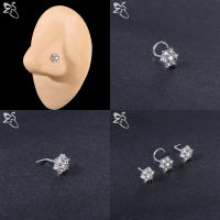 ZS-perno de Nariz de cristal CZ para hombres, forma de cruz de abeja de corazón, 316L retenedor de Pin de acero inoxidable, joyería de Piercing de fosa nasal en forma de L, 20g, 1 pieza - details 27