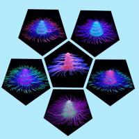 Acuario de silicona para paisajismo, plantas acuáticas artificiales coloridas con efecto fluorescente, árbol de Navidad suave, Coral, mesa - details 9
