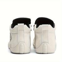 Zapatillas Deportivas Casuales para Hombres Top Media con Cremallera y Cordones, Forro de Tela Transpirable, Suela de PVC Duradera para Correr, Senderismo y Atuendo Casual - details 5