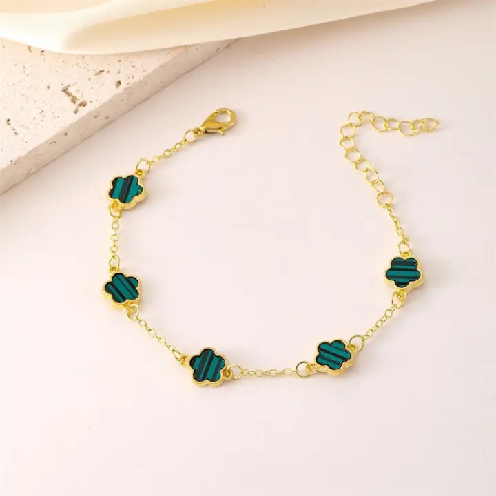 Pulsera Ajustable de Trébol de Cuatro Hojas Accesorio de Moda Imprescindible - 1