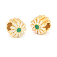 Pulseras de Brass Dorado Mate 4PCS Grande Agujero Abalorios para Hacer Joyas DIY - details 184